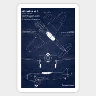 Lavochkin La5 Blueprint Magnet